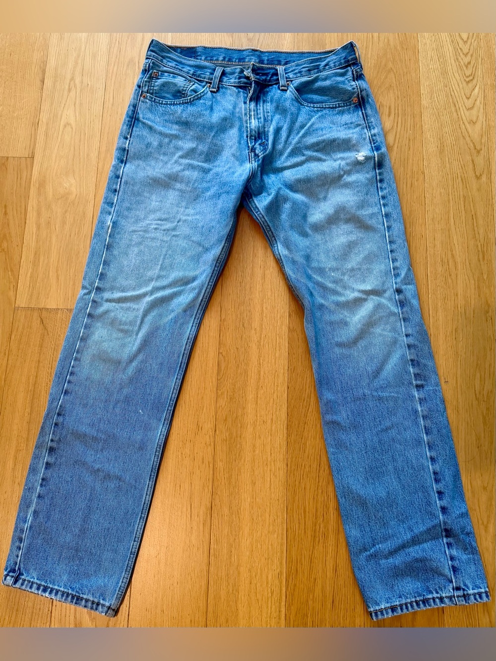 Levi’s 505 Straight Leg Jeans W31 L34 Distressed Blue